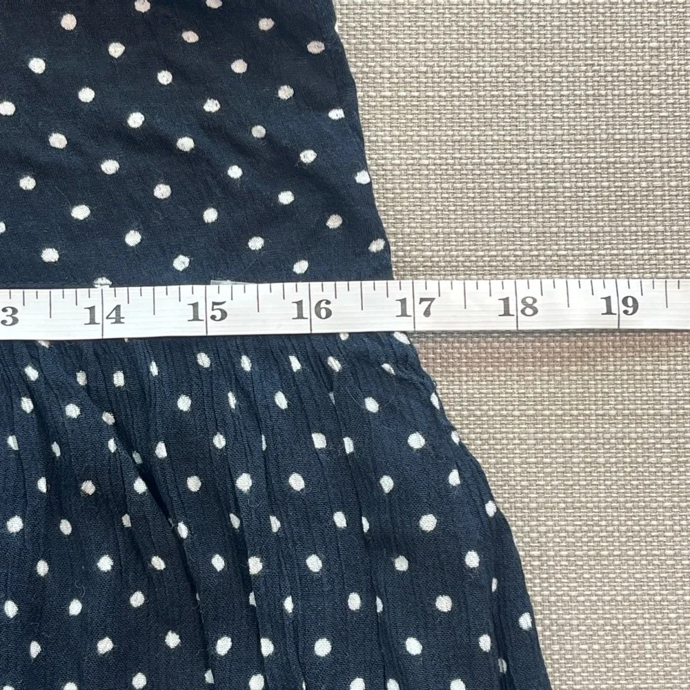 By Anthropologie Sleeveless Hi-Low Dress Size S Polka Dots Babydoll Mini Dress - Picture 5 of 9